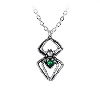 Alchemy gothic Нашийник ALCHEMY GOTHIC - Emerald Spiderling - Pewter - P904