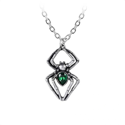Alchemy gothic Нашийник ALCHEMY GOTHIC - Emerald Spiderling - Pewter - P904