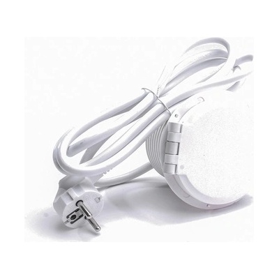 TOO GPS-104-1W IP20, 1x 2P+F, USB-A, Type-C, Qi-зареждане, кабелен изход, бяла захранваща лента за настолни компютри с вграден монтаж (GPS-104-1W)