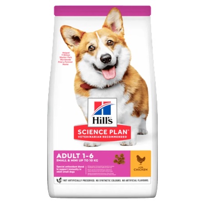 Hill's Hills Science Plan Adult Small & Mini Chicken за дребни и миниатюрни породи от 1 до 6 години, 1.5kg