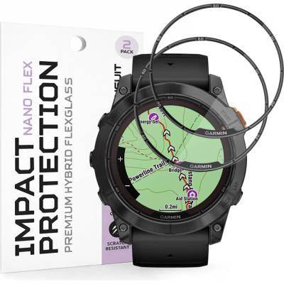 Techsuit Протектор за Garmin Fenix 7X Pro Solar - Nano Flex (2 pack) - Techsuit - Черен