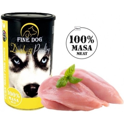 Fine Dog drůbeží 100% masa 1200 g