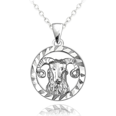 Minet Stříbrný přívěsek s řetízkem Zodiac znamení Beran JMAS9404SN45