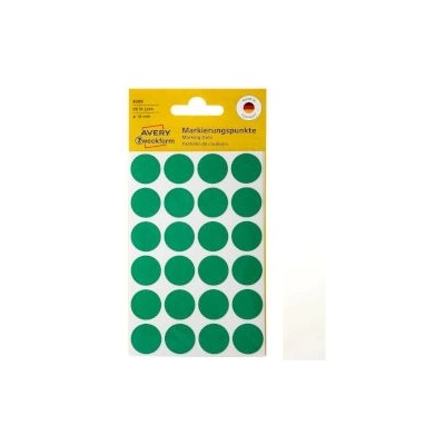 Avery Zweckform Етикети Ф18мм, 96 броя, зелени