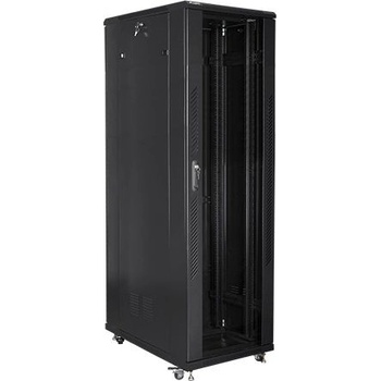Lanberg Комуникационен шкаф Lanberg rack cabinet 19" free-standing 42U / 800x1000 self-assembly flat pack, black (FF01-8042-12B)