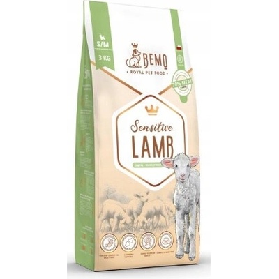 BEMO Sensitive Malé a střední Jehněčí 3 kg
