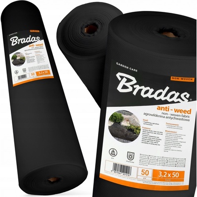 BradasNetkaná mulčovací textilie 50 g/m² černá 3,2 x 50 m – Zboží Dáma