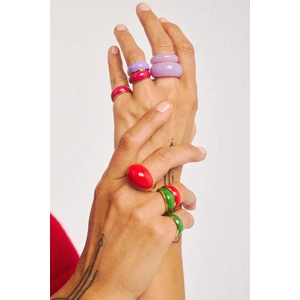 BERRIES пръстен дамски от позлатено сребро с емайл Viva Lavender Mini Ring (PVML15)