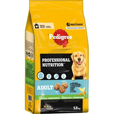 PEDIGREE 2x12кг Professional Nutrition Adult Pedigree, суха храна за кучета - птиче месо и зеленчуци