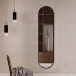 Baltica Design - Стенно огледало TINY BORDER 155x40 cm черно (DB0006)