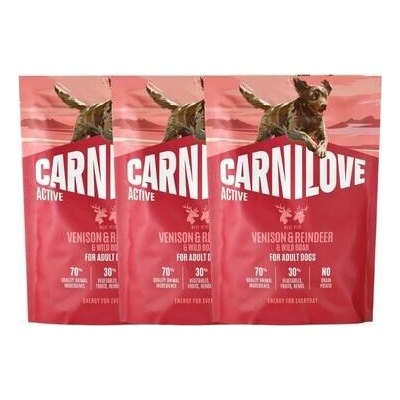 Carnilove Active Dog Venision and Reindeer Adult 3 x 1,5 kg