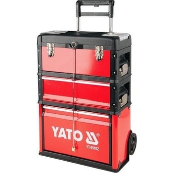 YATO-09102 Vozík na nářadí, 3 sekce, 1 zásuvka,
