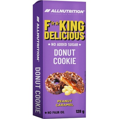 Allnutrition Fitking Delicious Donut Cookie, 128 g Chrumkavé arašidy karamel