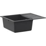 vidaXL Кухненска мивка с едно корито Гранит 62 x 50 x 20 см Графит (42053758)