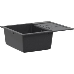vidaXL Кухненска мивка с едно корито Гранит 62 x 50 x 20 см Графит (42053758)