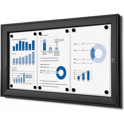A-Z Reklama CZ Vitrína interier-exterier SCS3xA4C9005 pro prospekty 3xA4 - Černá