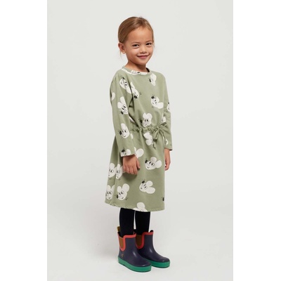 Bobo Choses Детска рокля Bobo Choses в зелено къса разкроена (223AC101)