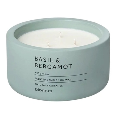 blomus Ароматна свещ FRAGA, размер XL - аромат Basil & Bergamot - цвят Pine Gray (BLOMUS-66451)