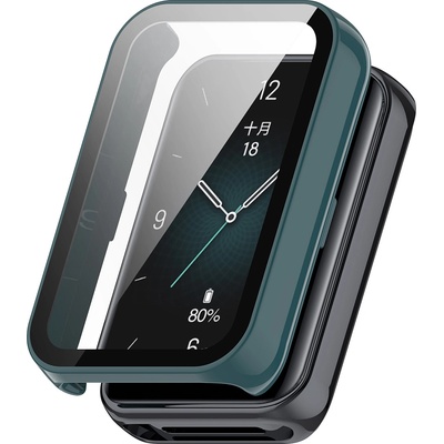Techsuit Протектор за Honor Band 10 / Band 9 - Techsuit - Defense360 Pro + Протектор за екран - Тъмно Зелен