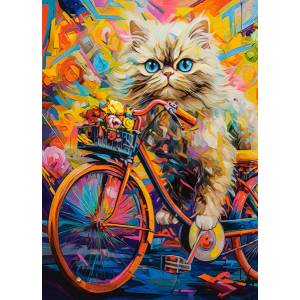 Castorland - Puzzle Kittens Floral Ride - 180 piese