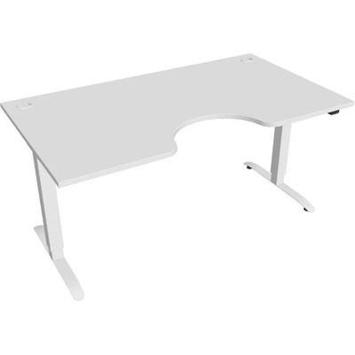 Hobis Office Pro psací stůl Motion MS ERGO 2 Šířka: 160 cm, Barva desky: bílá, Barva kovu: bílá RAL 9016 Šířka 120-180 cm / 27 barevných variant