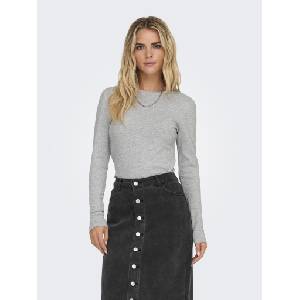 ONLY Дамски топ ONLRILEY Light Grey Melange ONLY | Siv | ЖЕНИ | XS