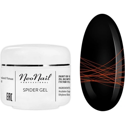 Spider LED UV gél NeoNail neón pomarančový 5 ml