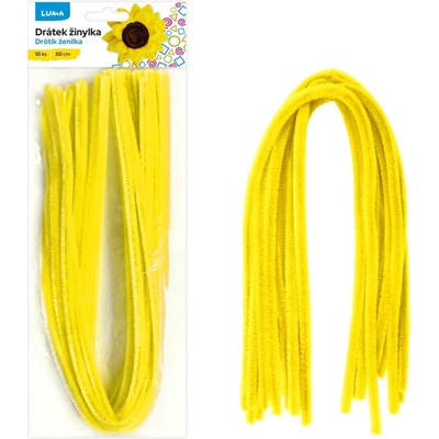 Drátek žinylka Luma 500 x 8mm, tmavě žlutý 10ks