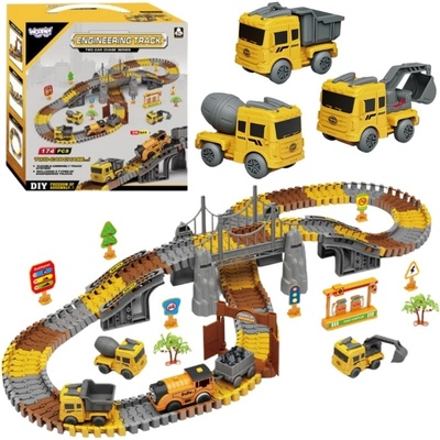 Woopie Elektrická autodráha Staveniště (174 dílků)