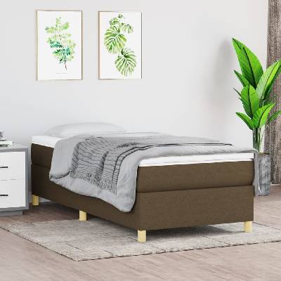 vidaXL 3144484 Boxspring postel s matrací textil / barva tmavě hnědá