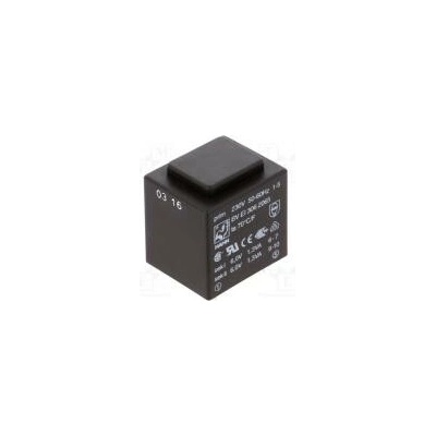 Transformátor zalévaný 2,6VA 230VAC 6V 6V 217mA 217mA PCB