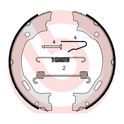 Sada brzd. čeľustí parkov. brzdy BREMBO S 50 515