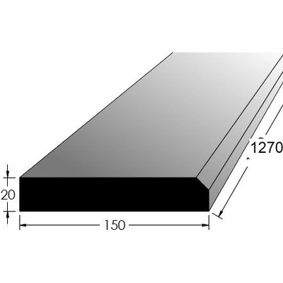Dveřní práh s fazetou - DB 1250x150 – Hledejceny.cz