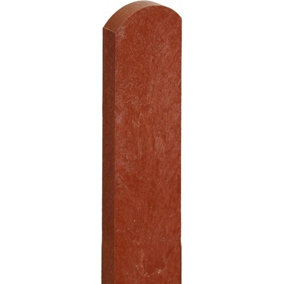 Plastová plotovka 78x21 mm, výška 120 cm, s půlkulatou hlavou, cihlová