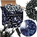 SPRINGOS Коледна светлинна верига 1000 LED, 50 м, IP44, студено бяла (CL1000)