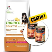 Trainer Natural Sensitive No Gluten Puppy & Junior Medium / Maxi Salmon 12 kg