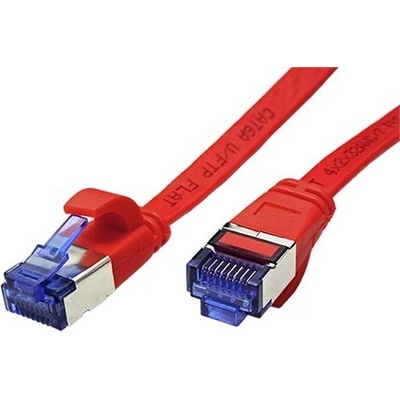 Value 21.99.2125 FTP patch, kat. 6a, plochý, 5m, červený