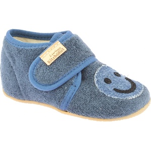 Living Kitzbühel Детски пантофи Living kitzbühel Kid's Baby Hook-and-Loop Terry Cloth Smiley Slippers - Denim - размер 18 (EU) (702-3332-0111)