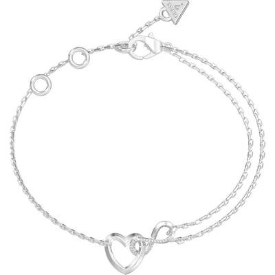 Guess Pôvabný náramok Srdce a nekonečno Iconique JUBB05531JWRH 18,4 cm