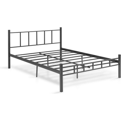 ASIR GROUP Метално двуспално легло ORMEL 160x200 cm, черно, носимост 200 кг (AS3222)