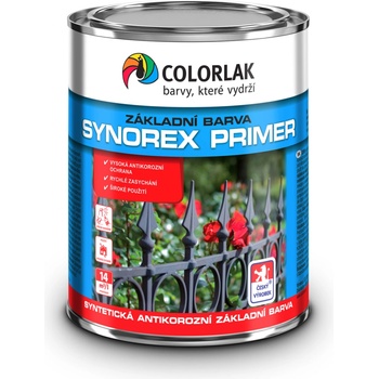 Colorlak Synorex Primer S 2000 základní syntetická antikorozní barva Šedá 0,35 l