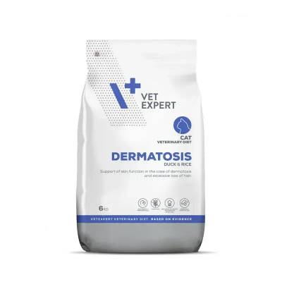 Vet Expert Dermatosis Cat Duck & Rice диетична храна за котки с дерматологични заболявания и непоносимост към храни с патешко месо и ориз 6kg