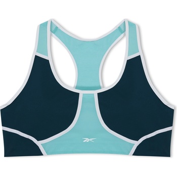 Reebok Lux Racer Colorblocked Padded Bra (Plus Size) Wome Medium Impact Sports Womens - Forgrn