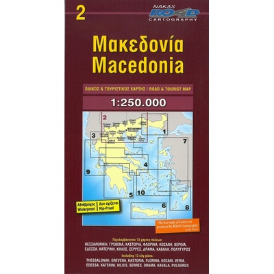 ROAD vydavatelství mapa Macedonia 1:250 t. (Greece) voděodolná