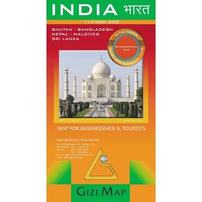 Indie (India) 1:3m mapa GIZI