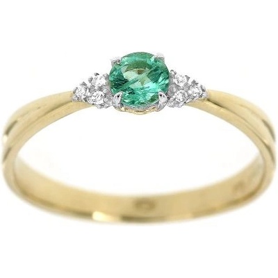 Zlatnictví U Kostela Diamantový prsten se smaragdem 858Y
