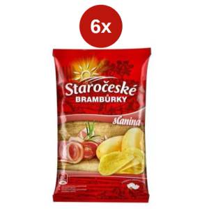 Staročeské Старомоски картофени чипсове с бекон 6x80 г