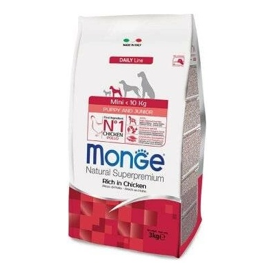 Monge Dog Mini Puppy & Junior Kuře r ýže 30/18 3 kg