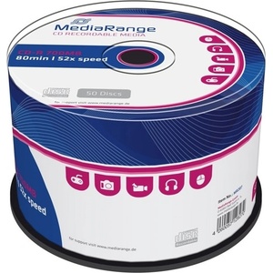 MediaRange Оптичен носител CD-R, 700MB, MediaRange MR207, 52x, 50бр (MR207)