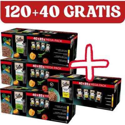 SHEBA Nature’s Collection Výběr příchutí 120 x + 40 x 85 g GRATIS 85 g